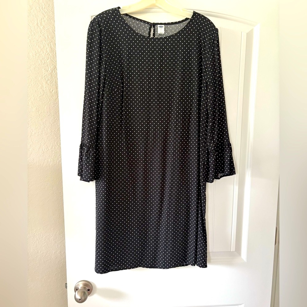 Black with White Polka Dots dress Size M